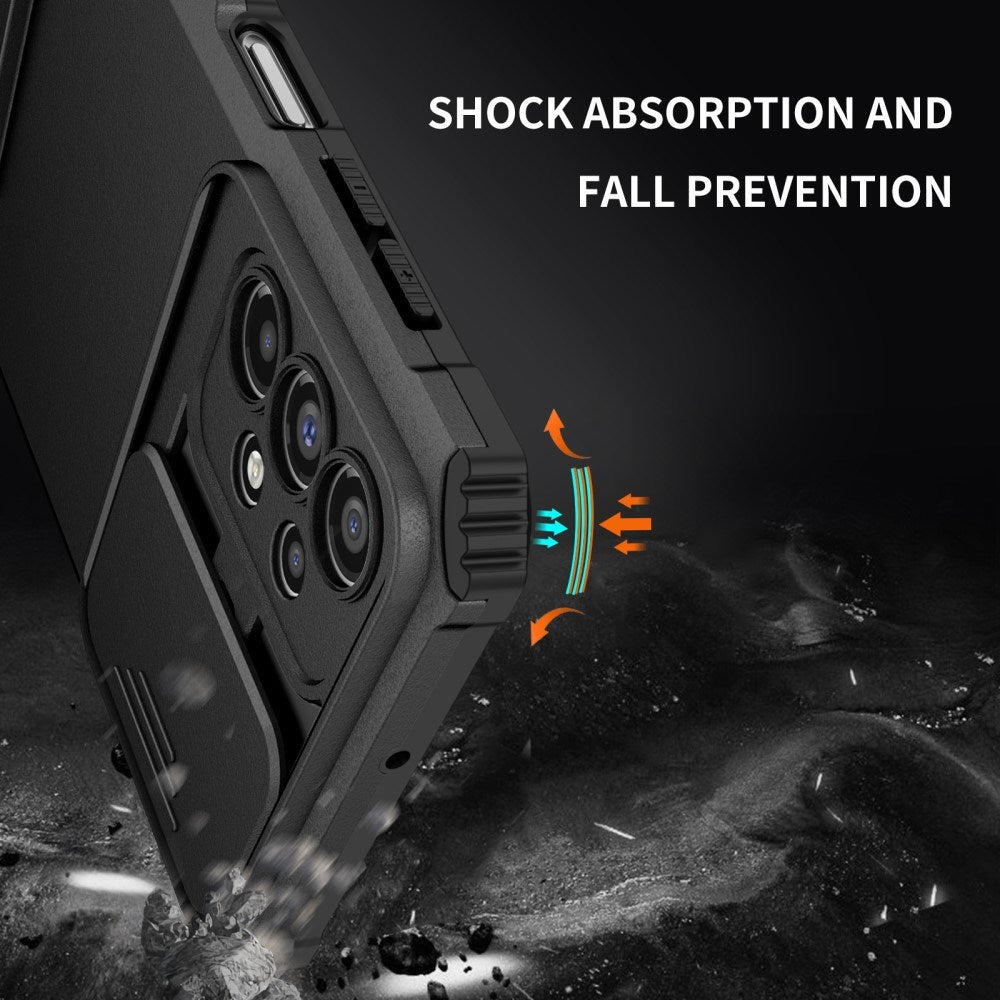 EIDERWOOD Samsung Galaxy A23 / A23 (5G) Tough Case with Kickstand & Cam Slider - Black