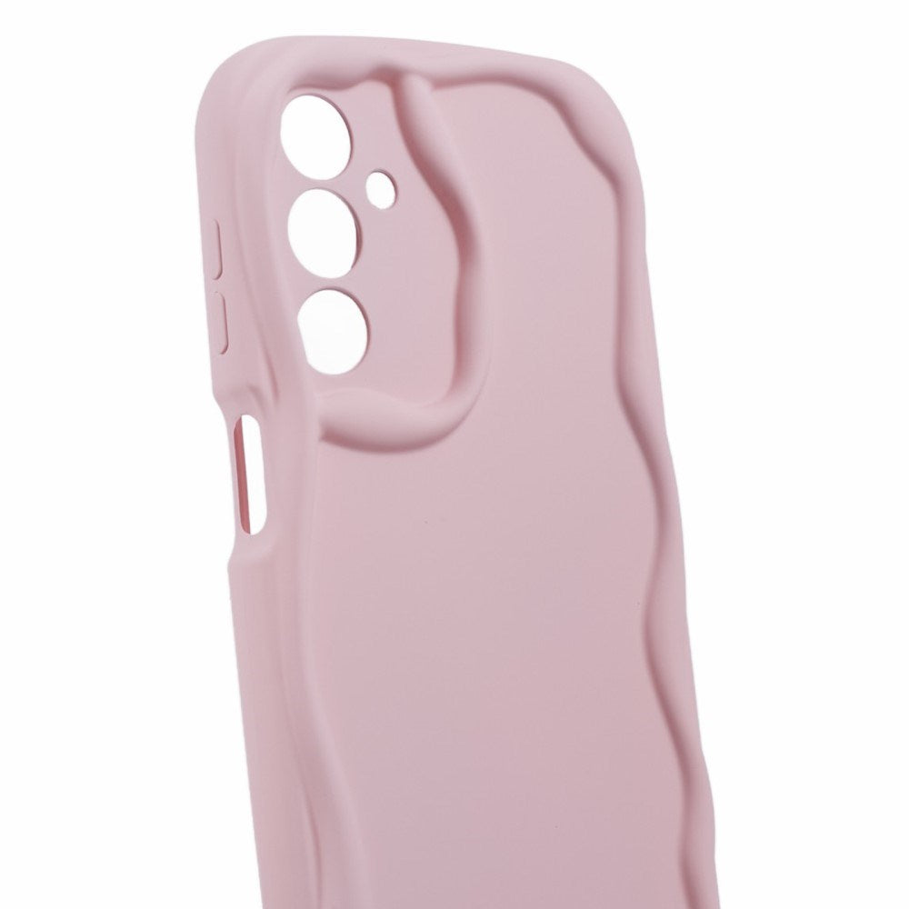 EIDERWOOD Samsung Galaxy S23 FE Flexible Plastic Case with Wavy Edges - Pink