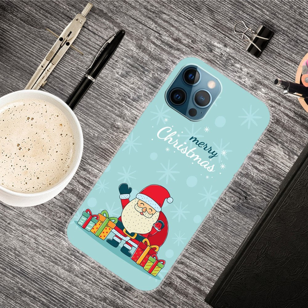 iPhone 15 Pro Flexible Plastic Christmas Case - Merry Christmas - Happy Santa Claus with Gifts