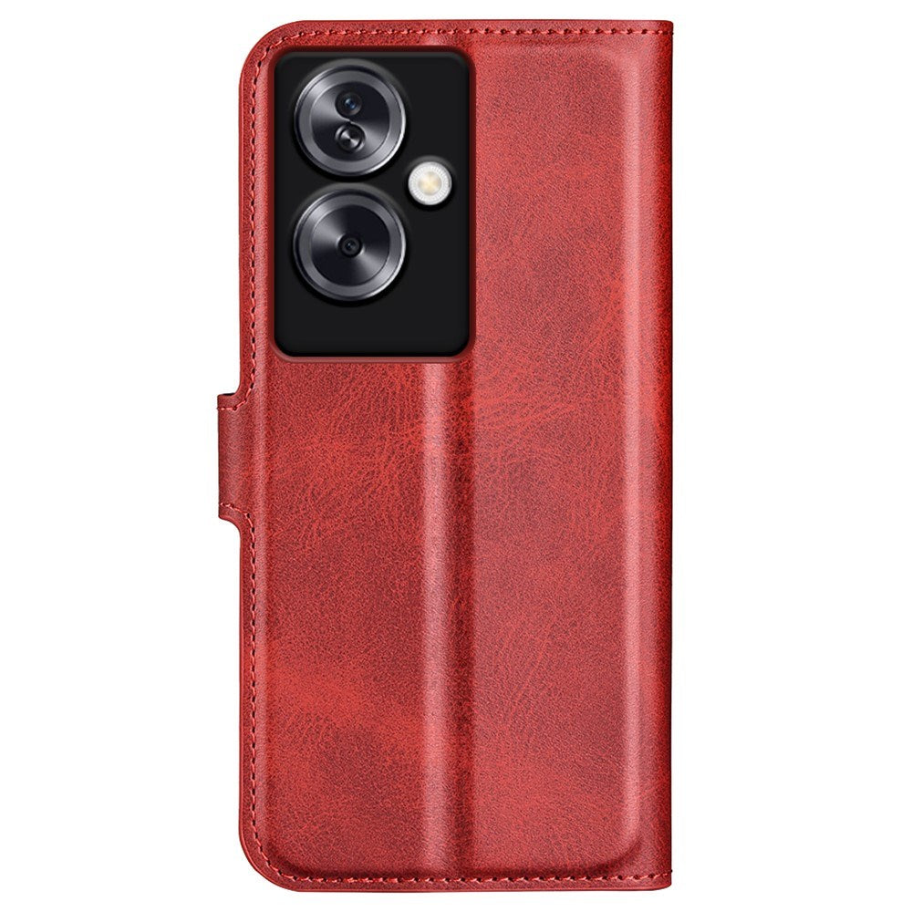 EIDERWOOD Oppo A79 (5G) / A2 (5G) Leather Flip Case w. Lommebok & Stand Function - Red