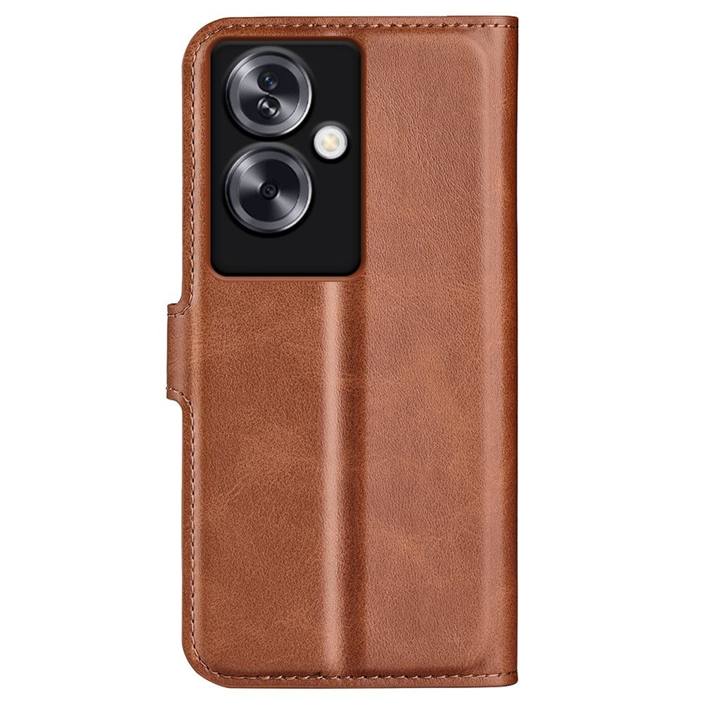 EIDERWOOD Oppo A79 (5G) / A2 (5G) Leather Flip Case w. Lommebok & Stand Function - Light Brown