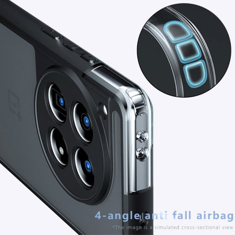 OnePlus 12 Hybrid Plastic Case - Transparent / Black