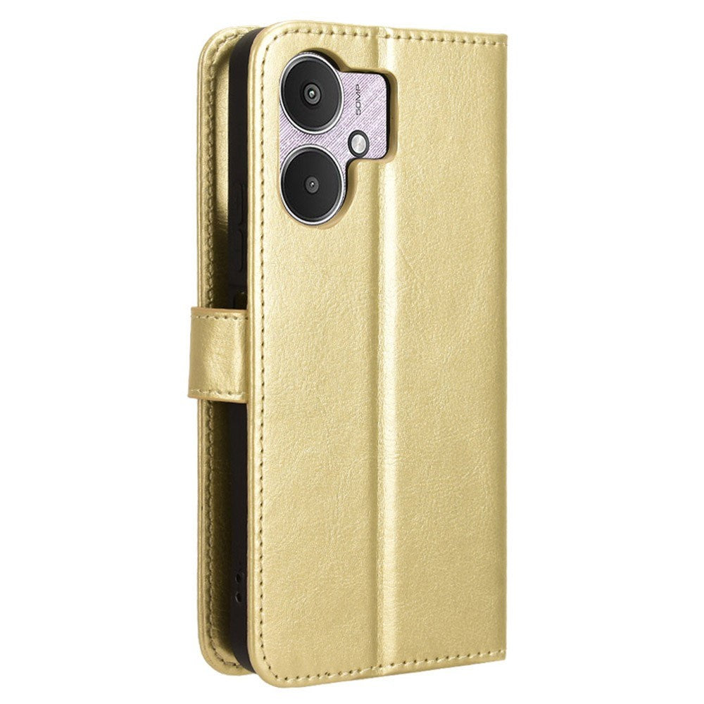 EIDERWOOD Xiaomi Redmi 13C (5G) Faux Leather Flip Case with Strap - Gold