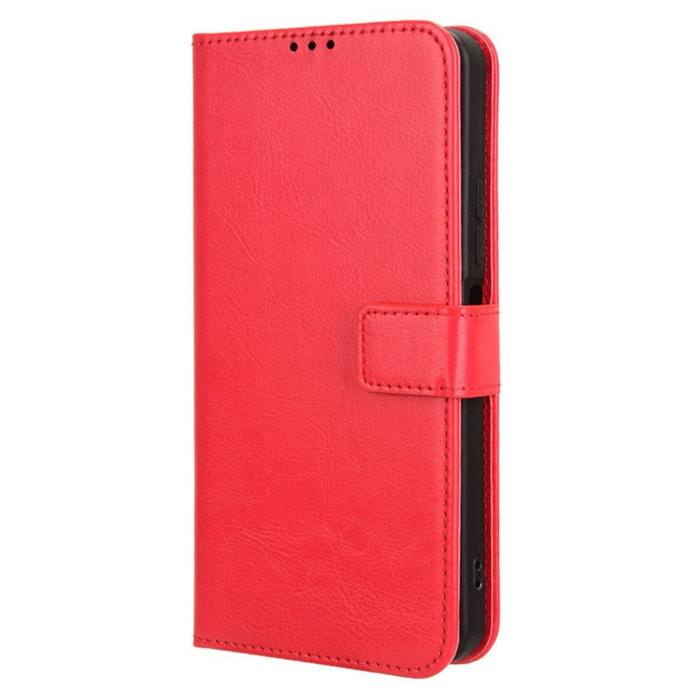 EIDERWOOD Xiaomi Redmi 13C (5G) Faux Leather Flip Case with Strap - Red