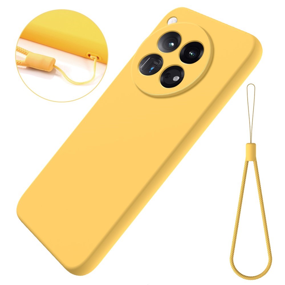 EIDERWOOD OnePlus 12R Liquid Silicone Case w. Strap - Yellow