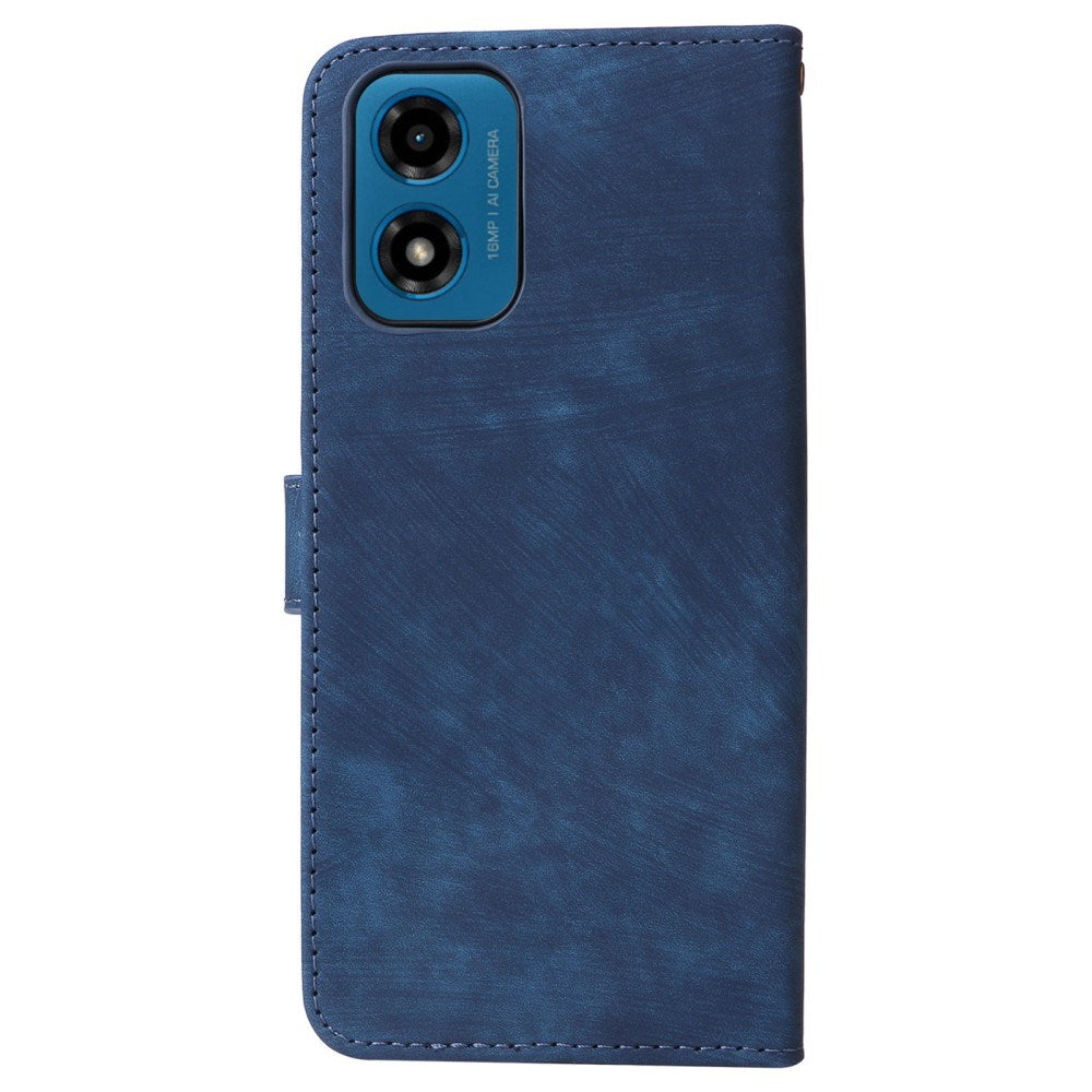 EIDERWOOD Motorola Moto G04 / G24 / G24 Power Leather Case with Wallet and Strap - Blue