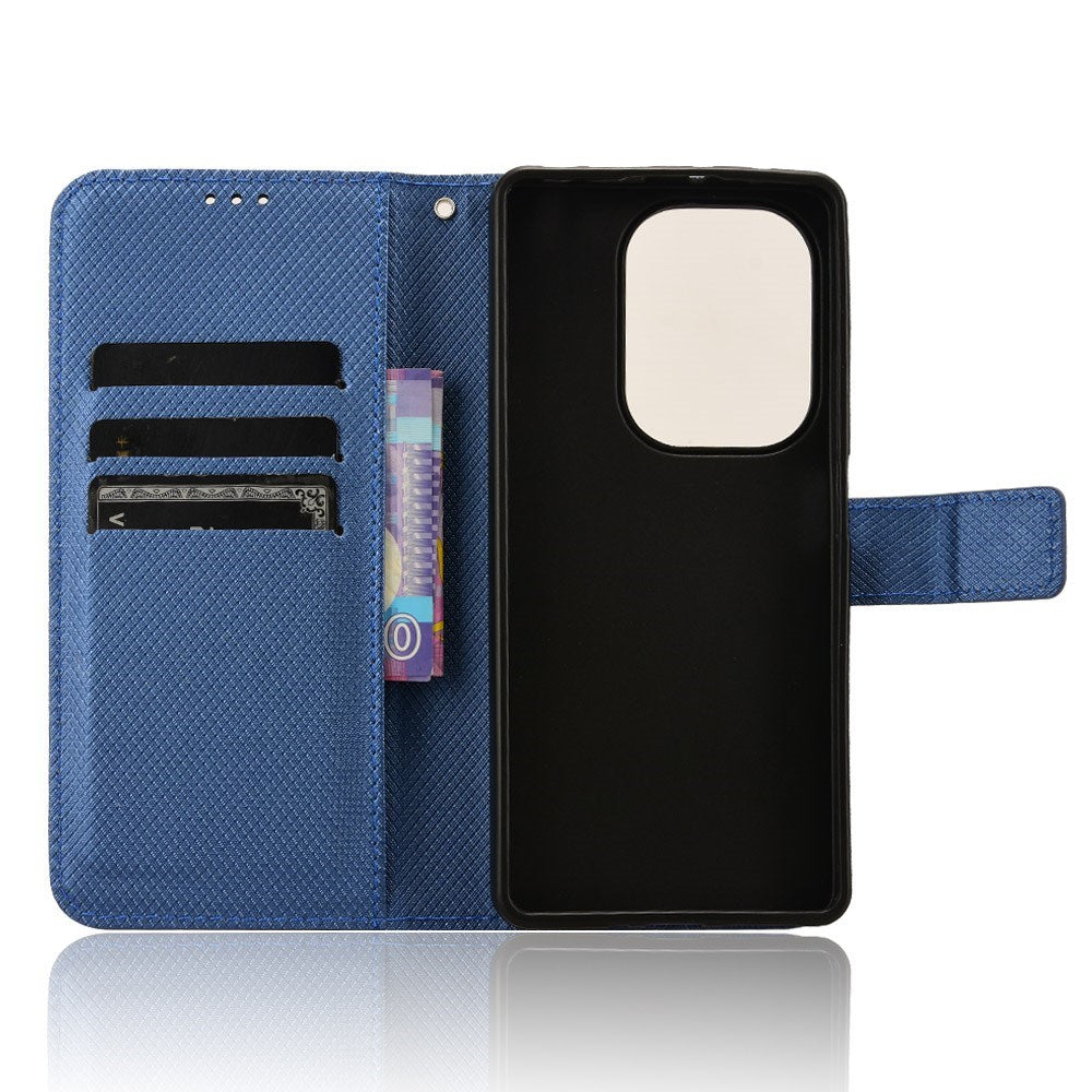 EIDERWOOD Xiaomi Redmi Note 13 Pro (4G) / Poco M6 Pro Leather Flip Case w. Strap & Texture - Blue