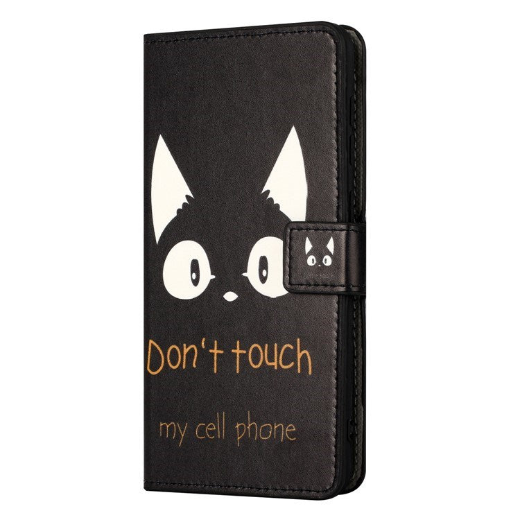 EIDERWOOD Samsung Galaxy Xcover 7 Flip Case with Card Holder & Stand Function - "Don't Touch My Cellphone" Cat