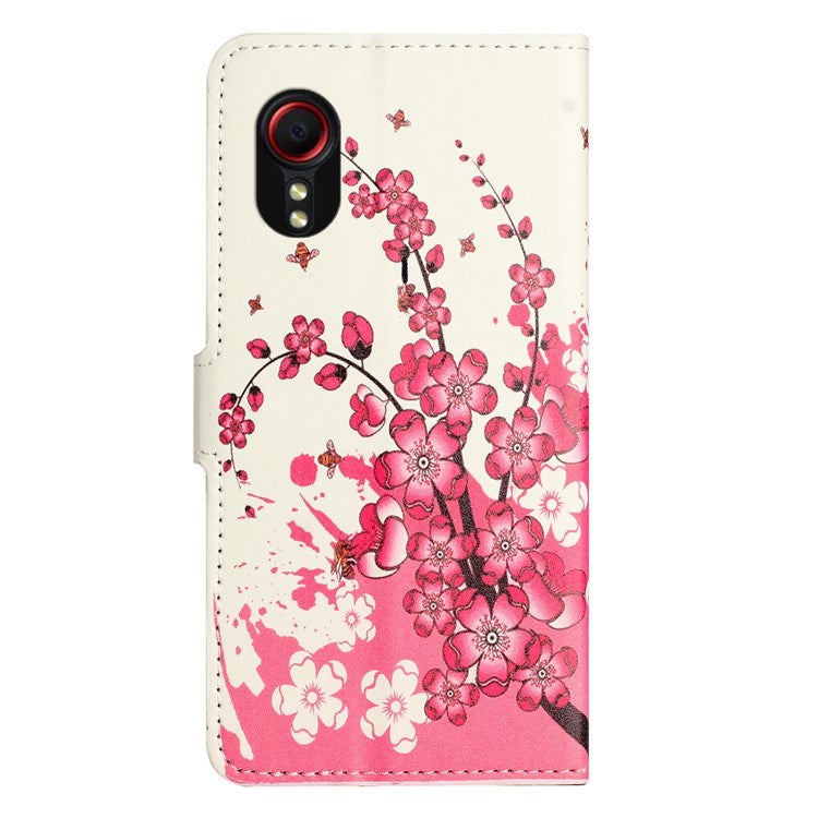 EIDERWOOD Samsung Galaxy Xcover 7 Flip Case with Card Holder & Stand Function - Pink Flowers