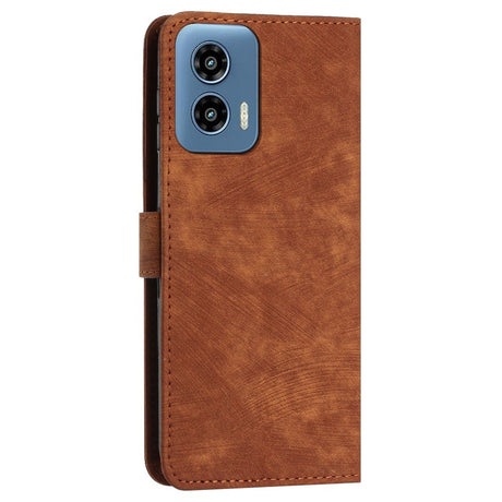 EIDERWOOD Motorola Moto G Play 5G (2024) Leather Flip Case with Wallet and Strap - Black