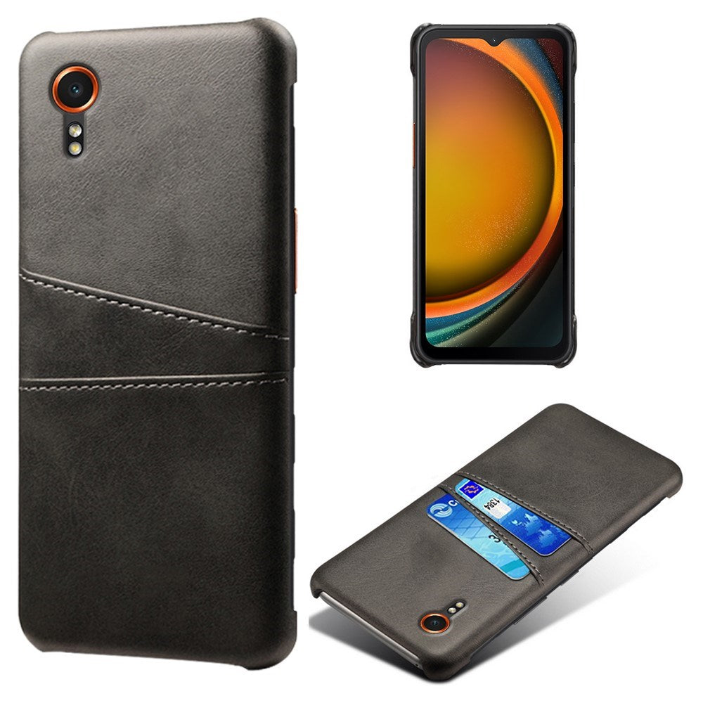 EIDERWOOD Samsung Galaxy Xcover 7 Faux Leather Case with Built-in Cardholder - Black