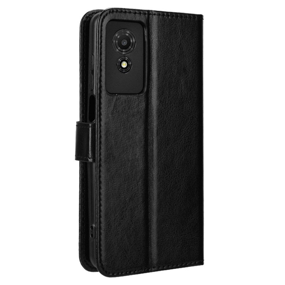 EIDERWOOD TCL 501 Faux Leather Flip Case with Stand & Wallet - Black
