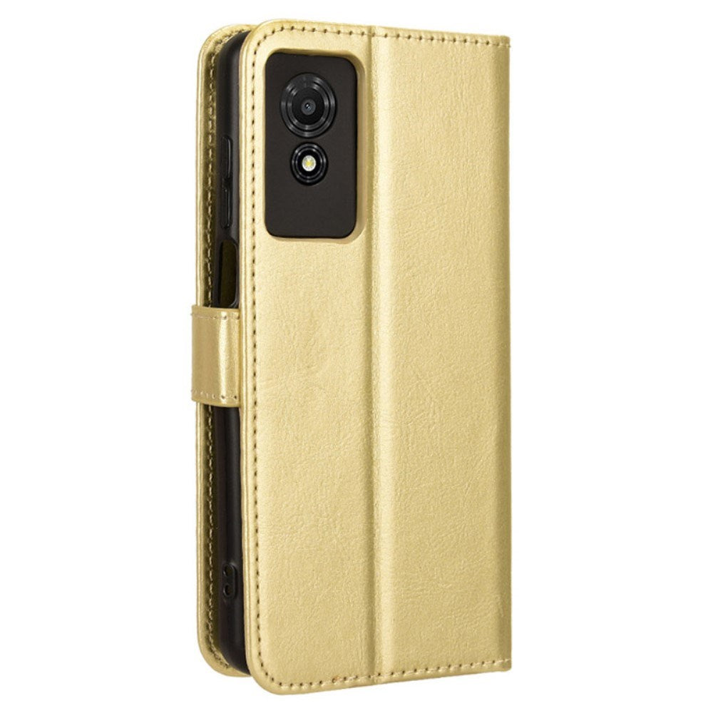 EIDERWOOD TCL 501 Faux Leather Flip Case with Stand & Wallet - Gold