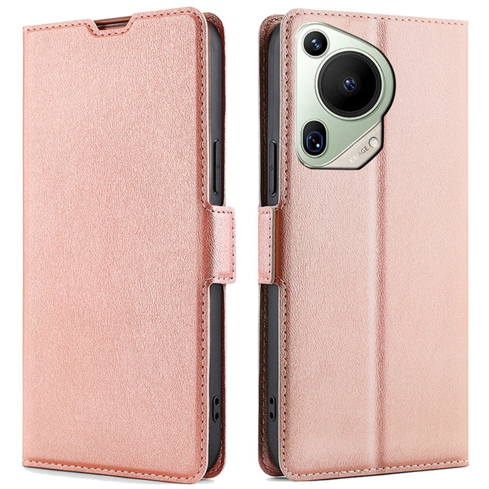 EIDERWOOD Huawei Pura 70 Ultra Flip Case in Faux Leather with Card Holder & Stand Function - Rose Gold