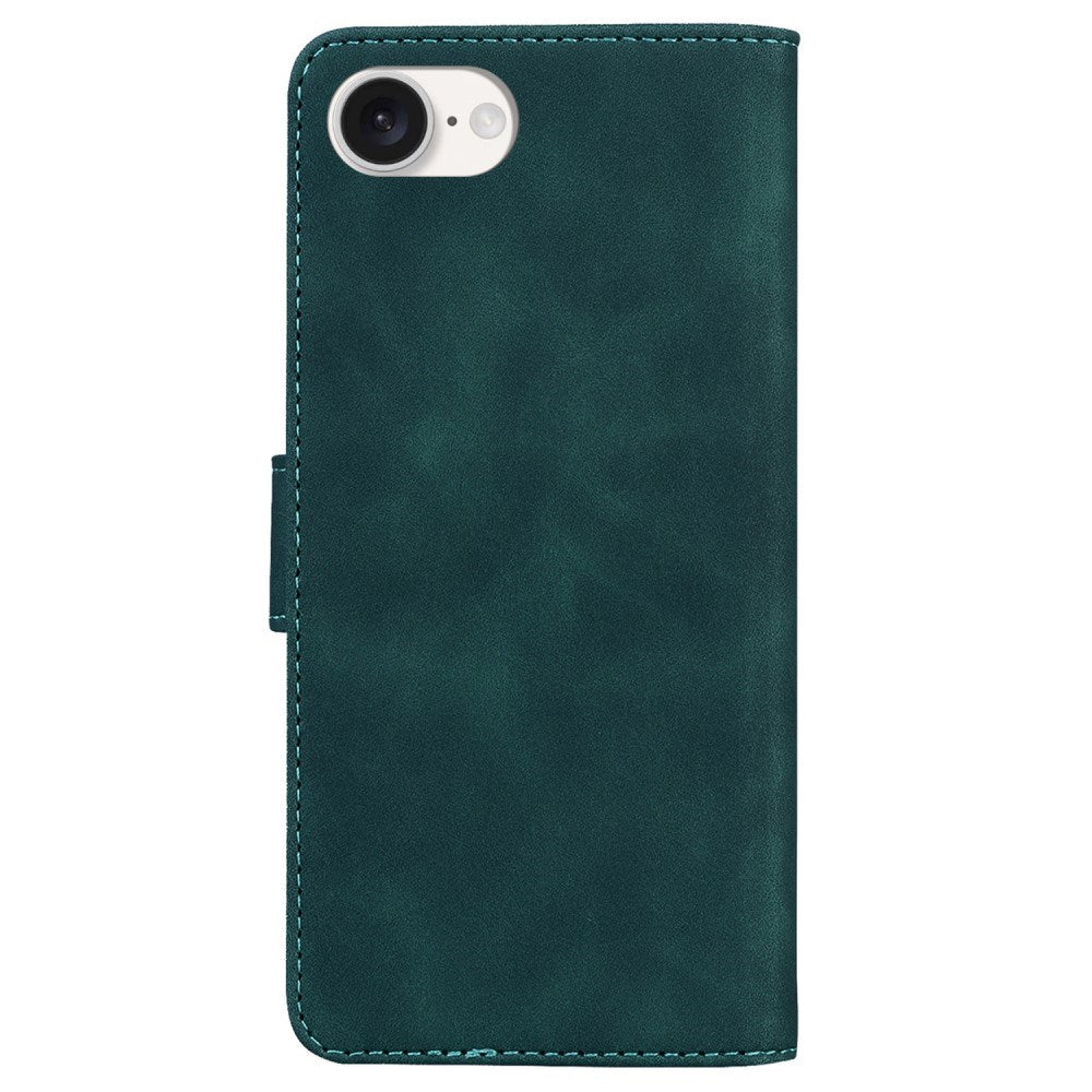 EIDERWOOD iPhone 16e Leatherette Flip Case with Stand Function & Wallet - Dark Green