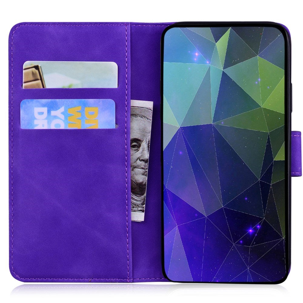 EIDERWOOD iPhone 16e Leatherette Flip Case with Stand Function & Wallet - Purple
