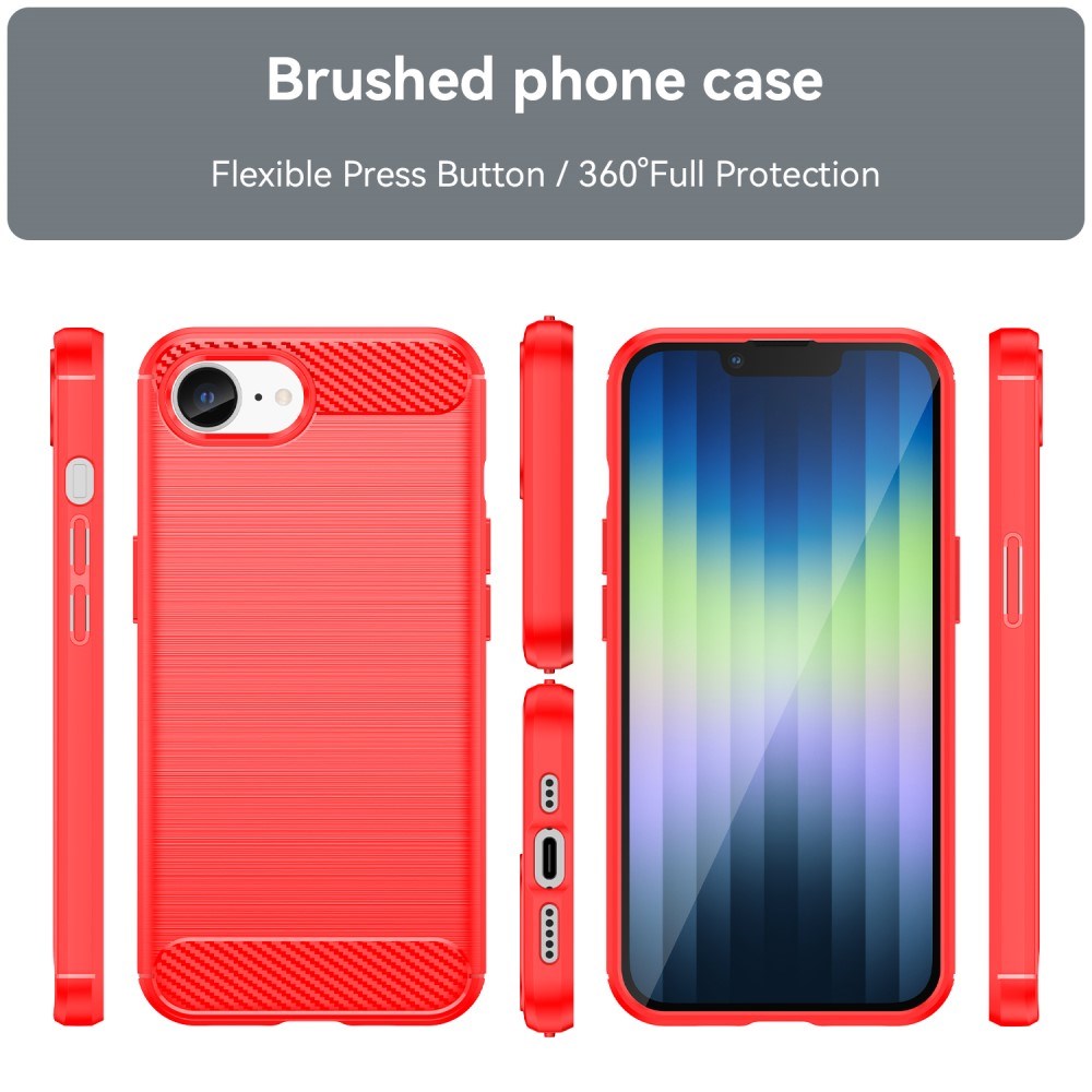 EIDERWOOD iPhone 16e Brushed Carbon Case - Red