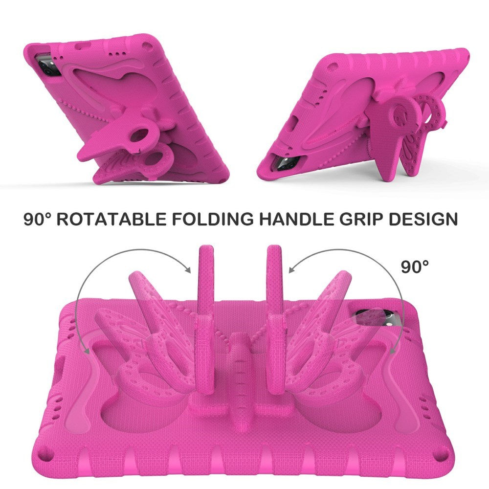 EIDERWOOD iPad Air / Pro 13" (2025 / 2024) / Pro 12.9" (2022-2018) Kids Case - Butterfly Kickstand Case - Pink