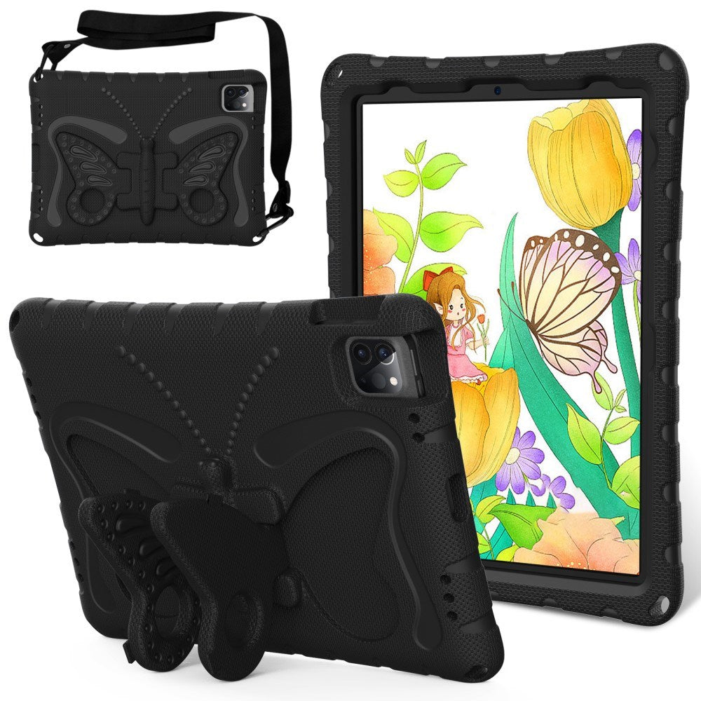 EIDERWOOD iPad Air / Pro 13" (2025 / 2024) / Pro 12.9" (2022-2018) Kids Case - Butterfly Kickstand Case - Black