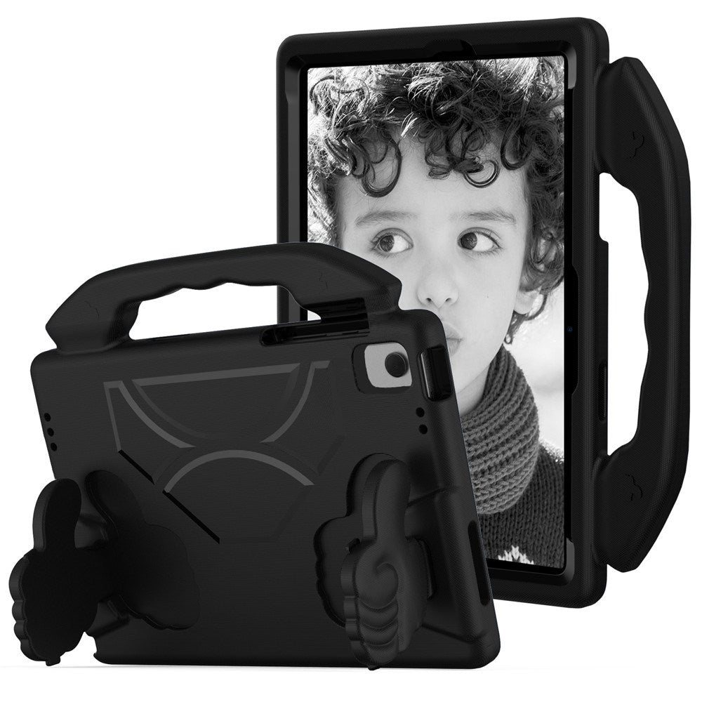 Samsung Galaxy Tab A11+ (Plus) / A9+ (Plus) EIDERWOOD Kids Case - Thumb Kickstand Case - Black
