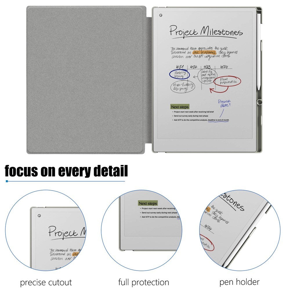 ReMarkable Paper Pro EIDERWOOD Faux Leather Case – Light Grey