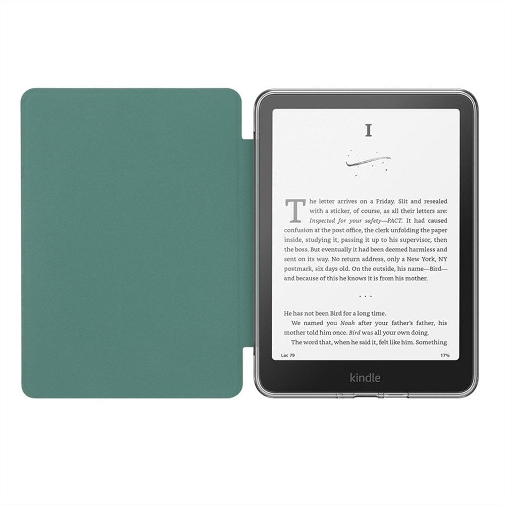EIDERWOOD Amazon Kindle 11th Generation (2022) Faux Leather Flip Case - Transparent / Light Blue
