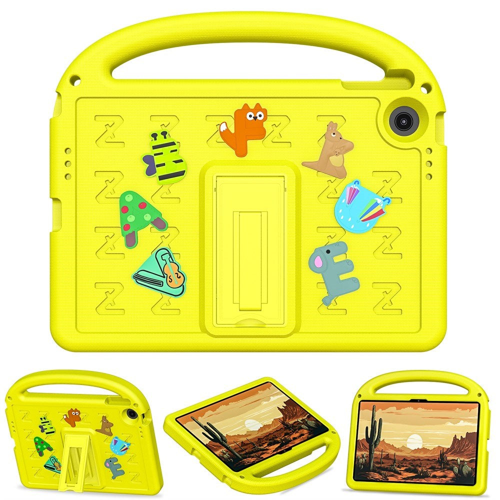EIDERWOOD Lenovo Tab 10.1" Kids Case with Kickstand & Hand Holder - Yellow