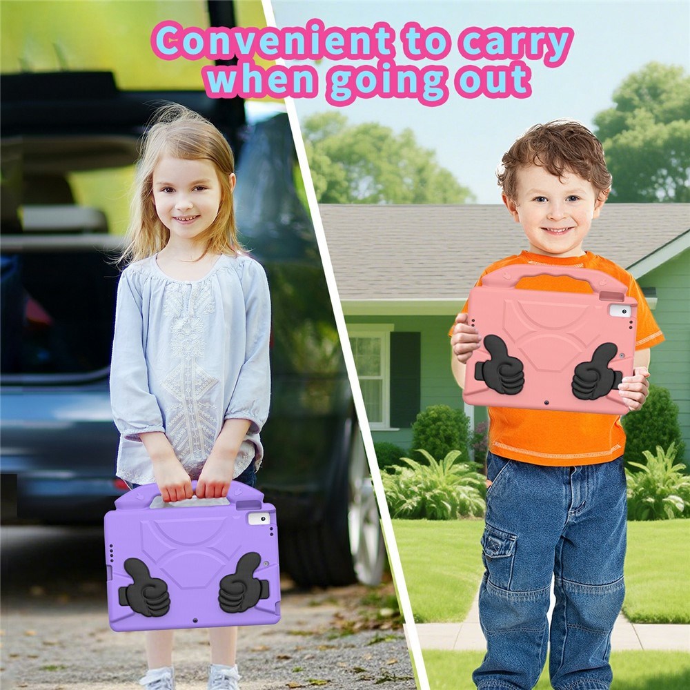 EIDERWOOD iPad 10.2" (2021 / 2020 / 2019) / Air (2019) Kids Case with Thumb Kickstand - Purple
