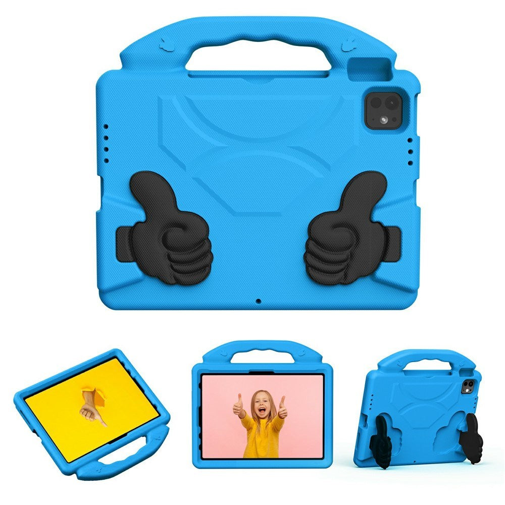 EIDERWOOD iPad Pro 11" (2025 - 2018) / Air (2022 / 2020) Kids Case with Thumb Kickstand - Blue