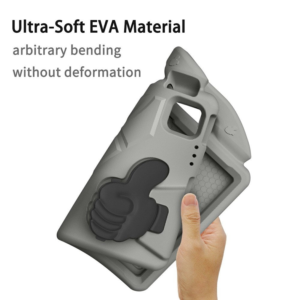 EIDERWOOD iPad Pro 11" (2025 - 2018) / Air (2022 / 2020) Kids Case with Thumb Kickstand - Grey