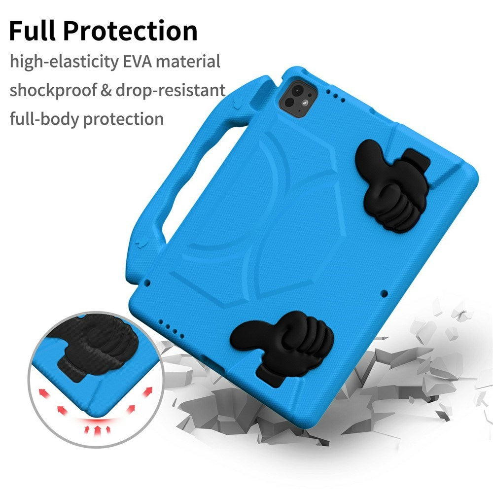 EIDERWOOD iPad Pro 12.9" (2022 / 2021 / 2020 / 2018) / Air 13" (2025 / 2024) / Pro 13" (2025 / 2024) Kids Case with Thumb Kickstand - Blue
