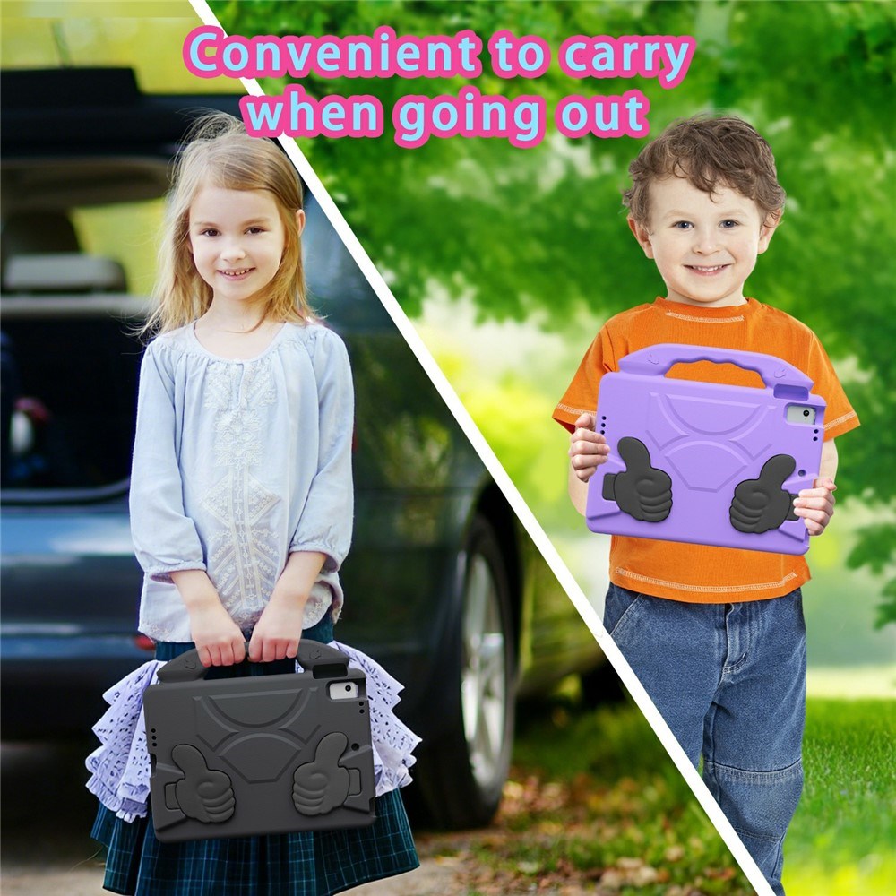 EIDERWOOD iPad 9.7" (2018 / 2017) / Air 2 / Air Kids Case with Thumb Kickstand - Black