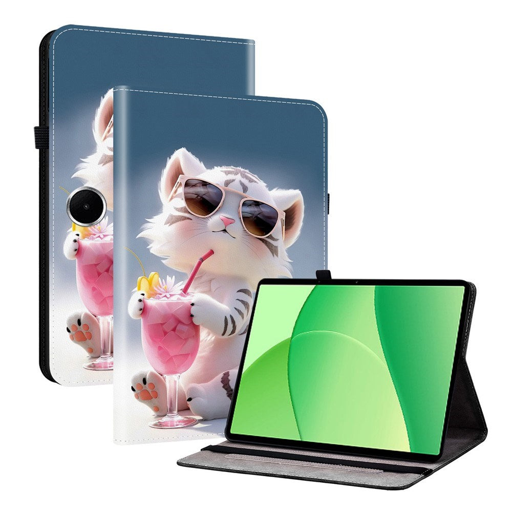 OnePlus Pad Lite EIDERWOOD Leather Flip Case with Motif - Cat