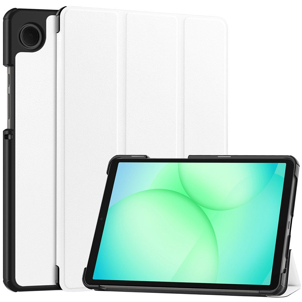 Samsung Galaxy Tab A11 EIDERWOOD Leather Case w. Stand - White