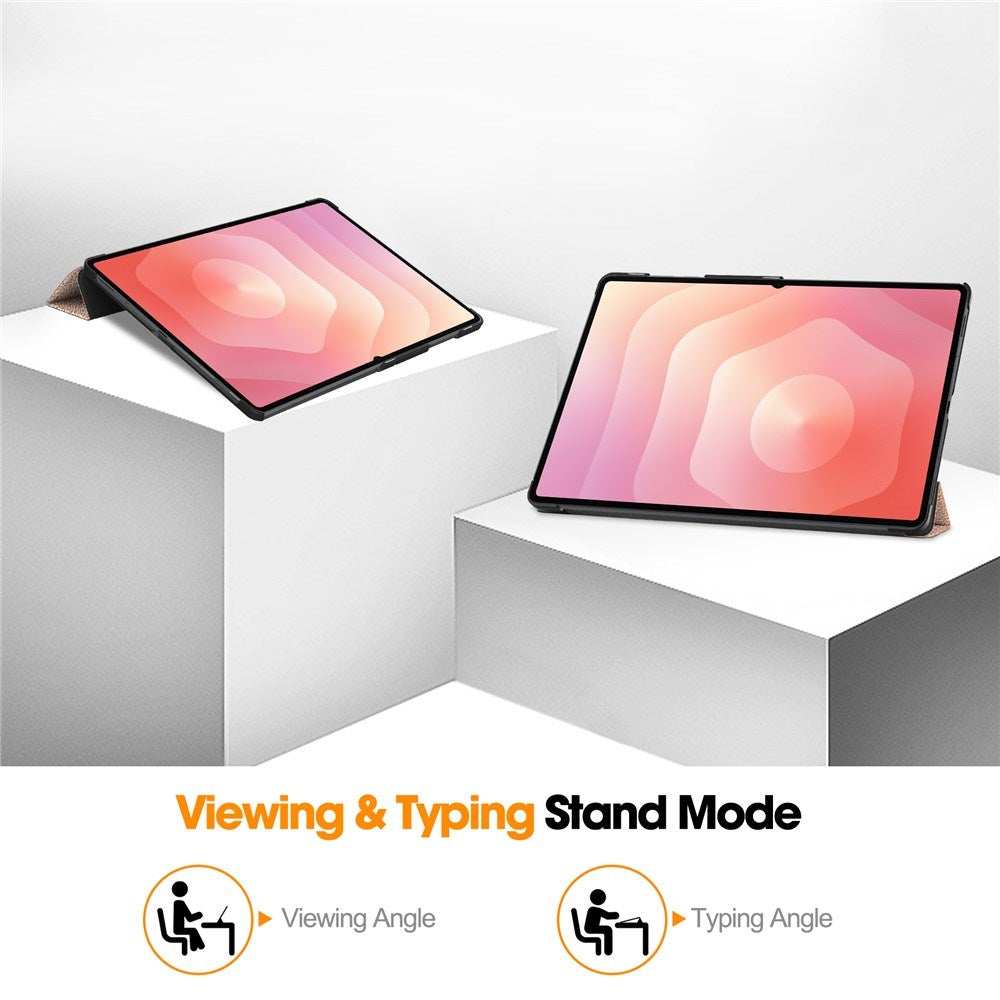 Samsung Galaxy Tab S11 Ultra EIDERWOOD Leather Case w. Stand - Rose Gold