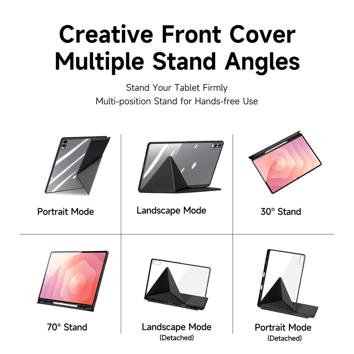 Samsung Galaxy Tab S12 Ultra / S11 Ultra DUX DUCIS Origami Hybrid Faux Leather Flip Case - Black