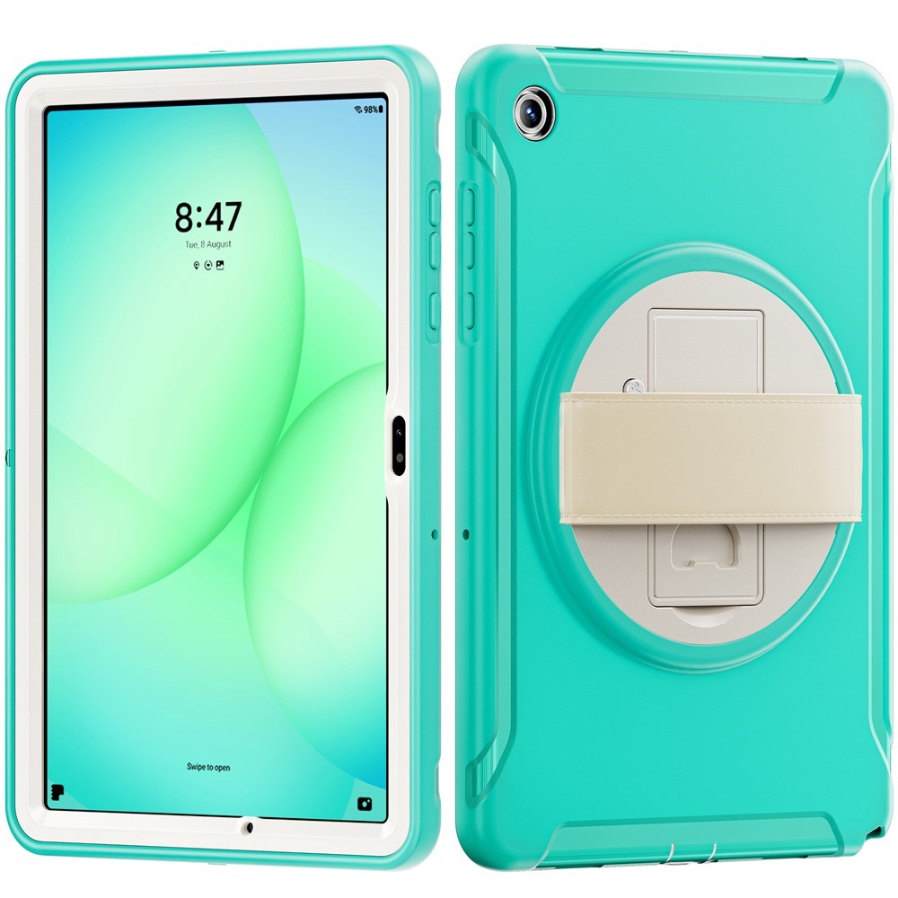 Samsung Galaxy Tab A11+ (Plus) EIDERWOOD Shockproof Case with 360 Degree Rotatable Kickstand - Turquoise