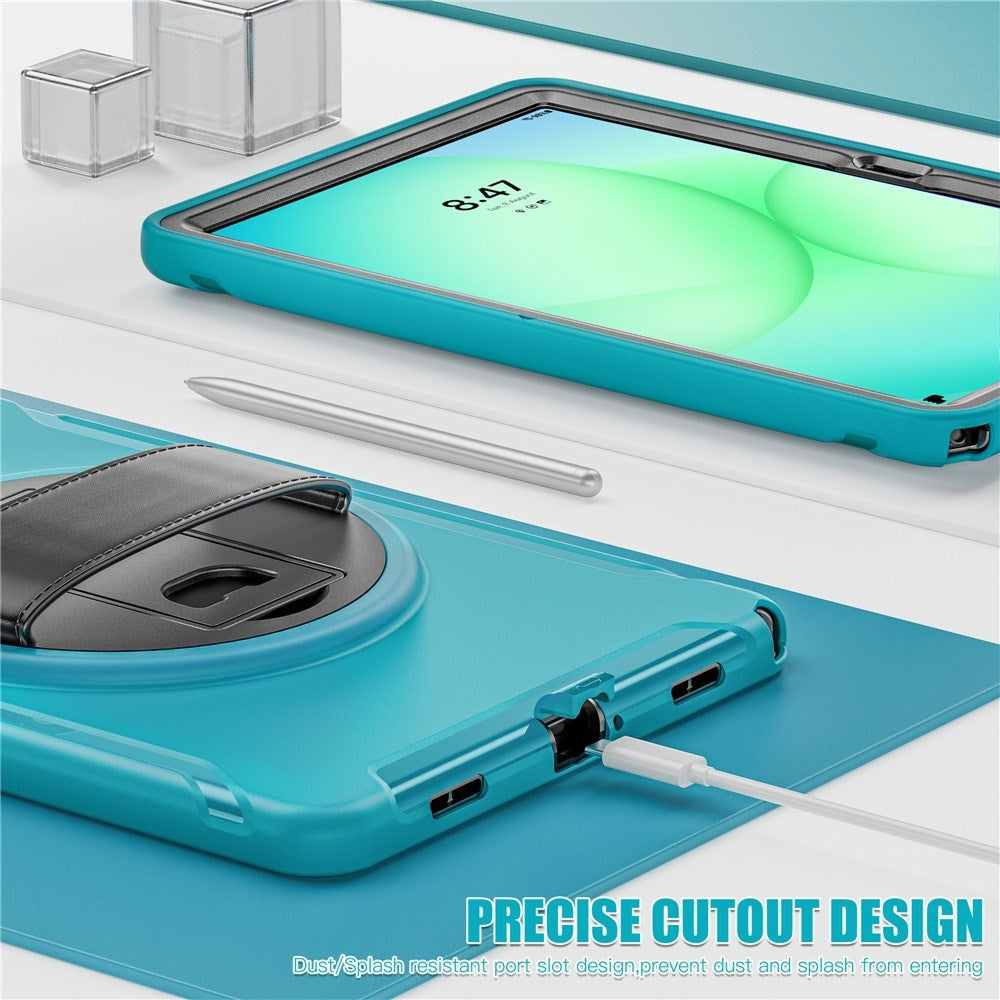 Samsung Galaxy Tab A11+ (Plus) EIDERWOOD Shockproof Case with 360 Degree Rotatable Kickstand - Petroleum Blue