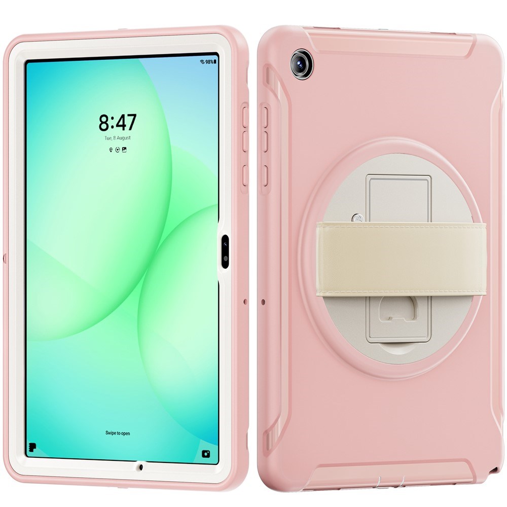 Samsung Galaxy Tab A11+ (Plus) EIDERWOOD Shockproof Case with 360 Degree Rotatable Kickstand - Pink