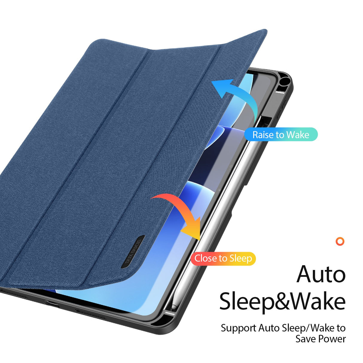 Xiaomi Pad 8 / 8 Pro / 7 / 7 Pro DUX DUCIS Tri-Fold Faux Leather Flip Case - Blue