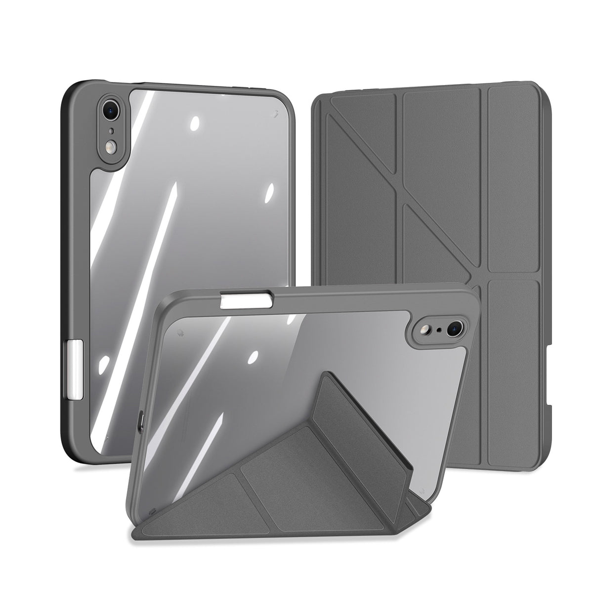iPad Mini (2026) 8th Gen. DUX DUCIS MAGI Origami Hybrid Flip Case with Stand - Grey