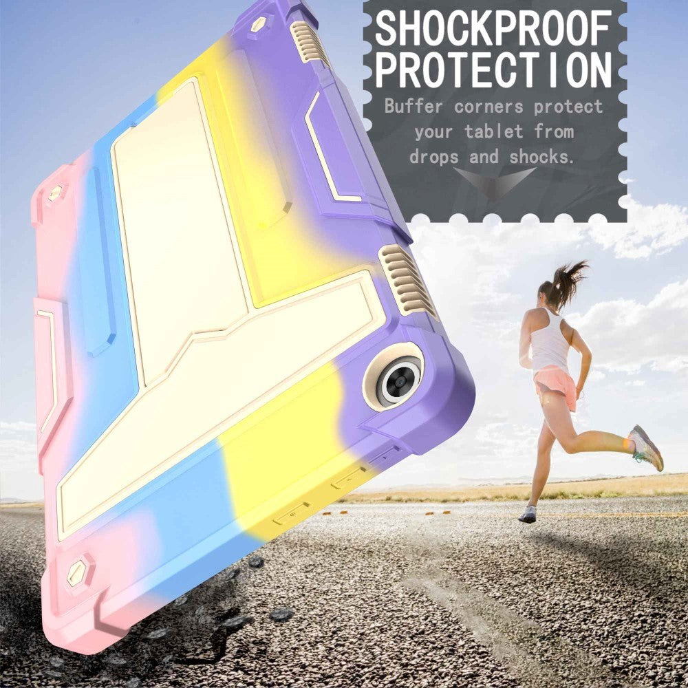 Lenovo Tab M10 (3. Gen) 10.1" (TB-328F/TB-328X) Tough Case w. Kickstand - Rainbow