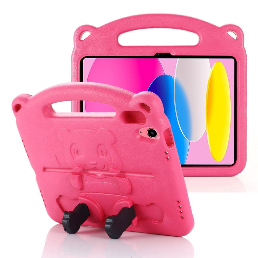 iPad 10.9" (2024/2022) Kids Case - Panda Kickstand Case - Pink