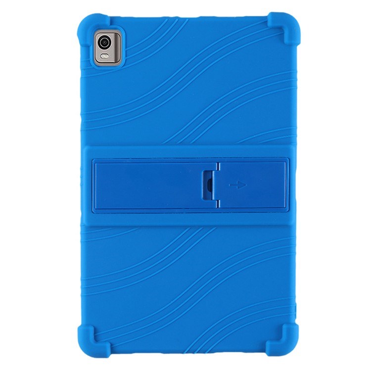 EIDERWOOD Nokia T21 Shock-Absorbing Silicone Case with Kickstand - Blue