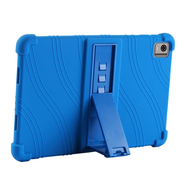 EIDERWOOD Nokia T21 Shock-Absorbing Silicone Case with Kickstand - Blue