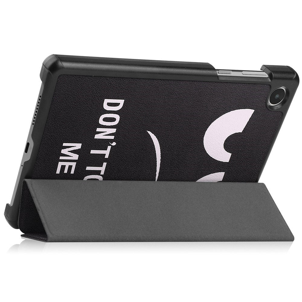 EIDERWOOD Lenovo Tab M8 (4th Gen.) Tri-Fold Faux Leather Flip Case with Pattern - Don't Touch Me