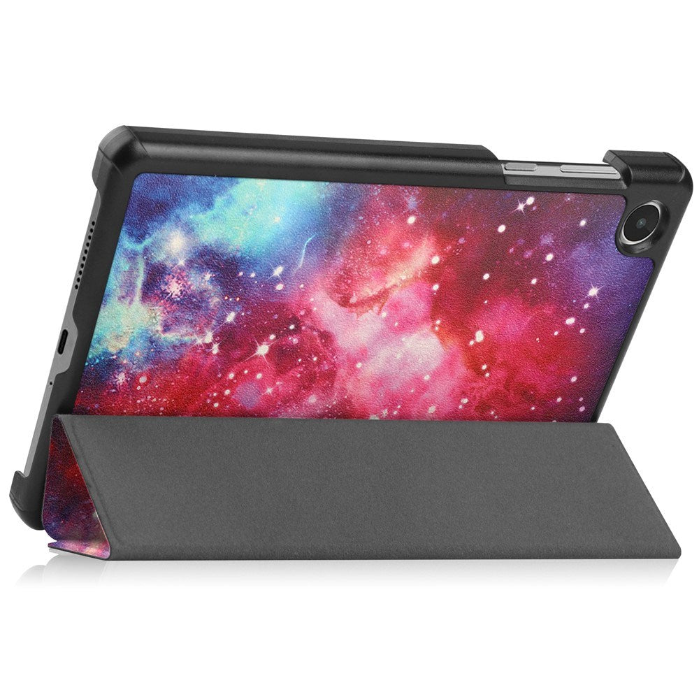 EIDERWOOD Lenovo Tab M8 (4th Gen.) Tri-Fold Faux Leather Flip Case with Pattern - Galaxy