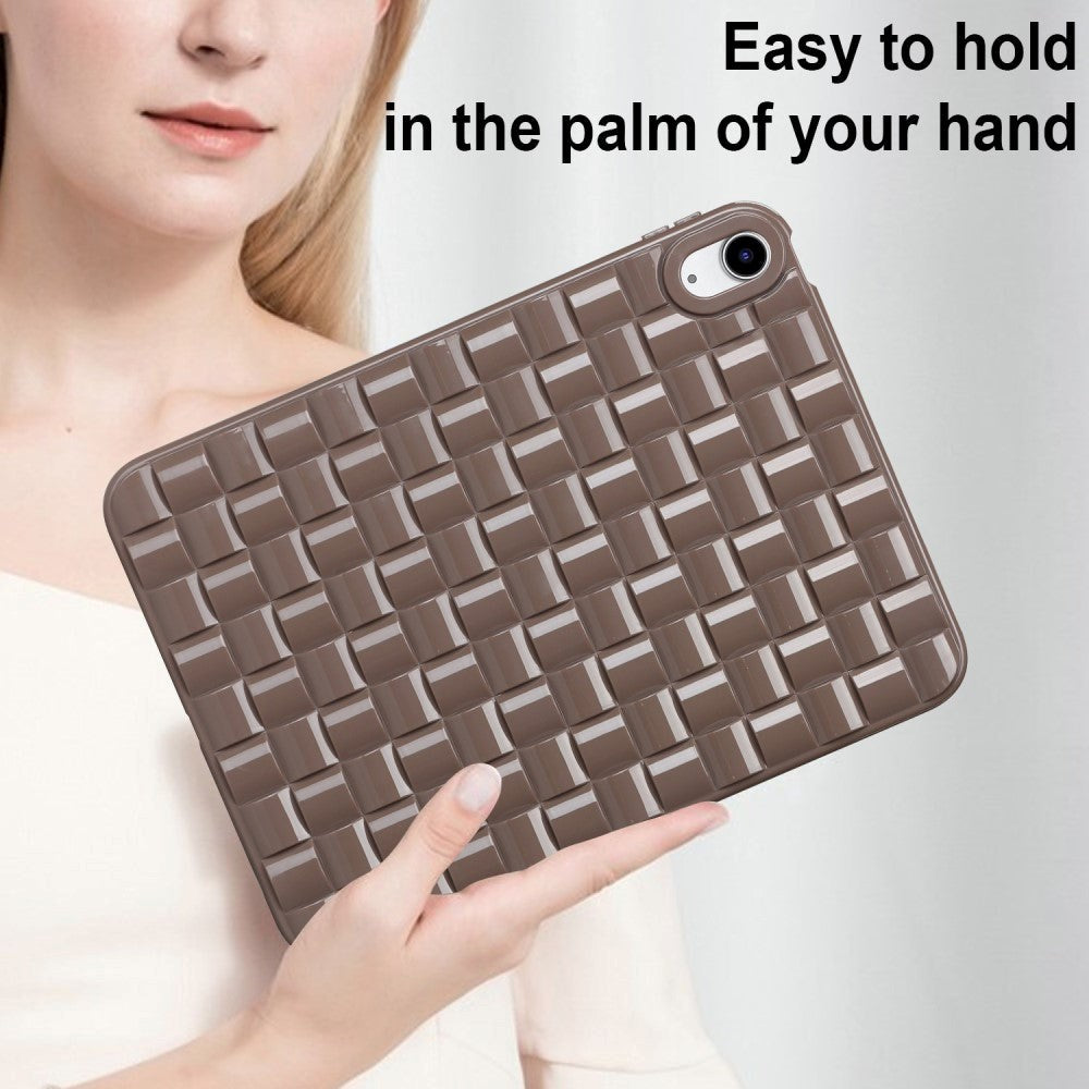 iPad 10.9" (2024/2022) Flexible Plastic Case - Braid Design - Brown