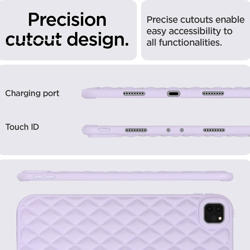 iPad Pro 11" ( 2022 / 2021 / 2020) Flexible Plastic Case - Rhombe Design - Purple