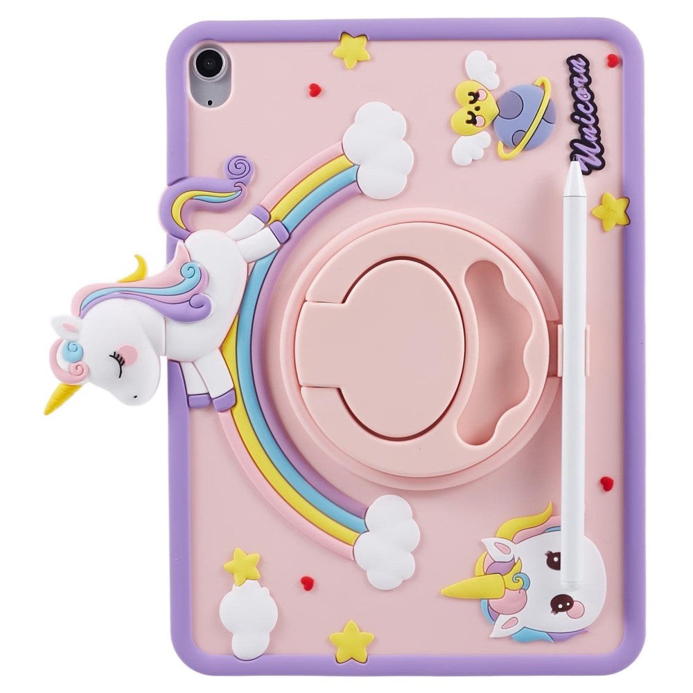 iPad 10.9" (2024/2022) Kids Case w. Stand & Cartoon - Pink